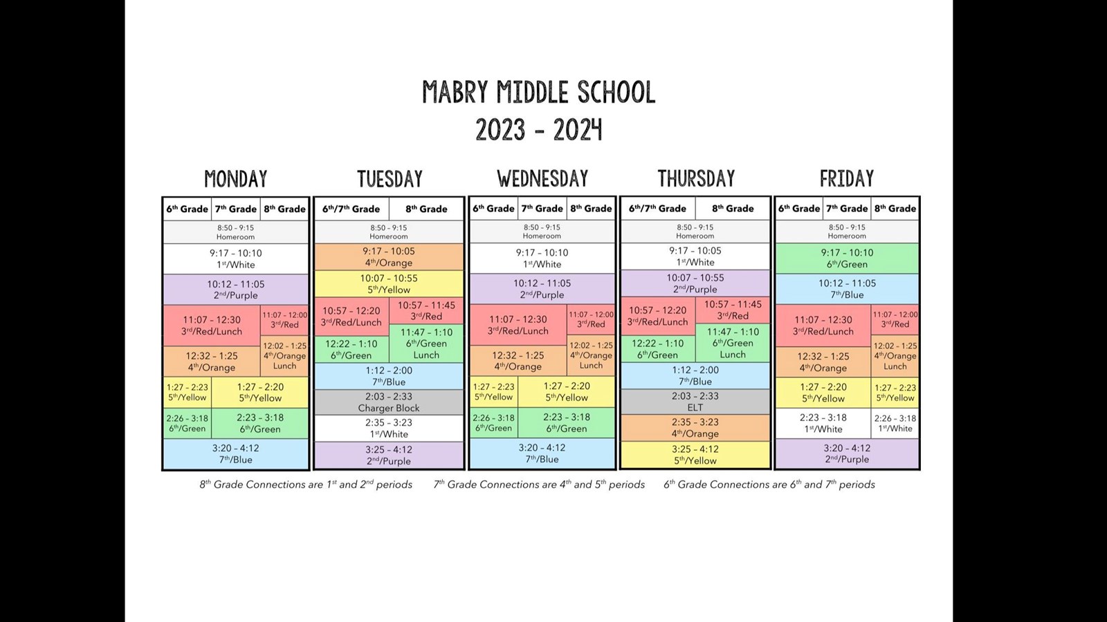 2023-2024 Bell Schedule